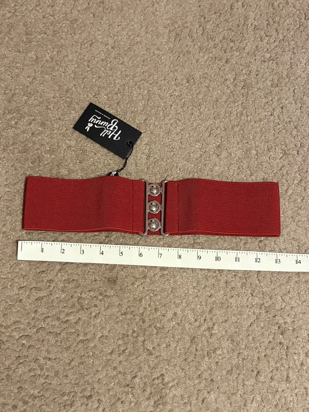 Hell Bunny Retro Belt Burgundy